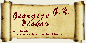Georgije Miokov vizit kartica